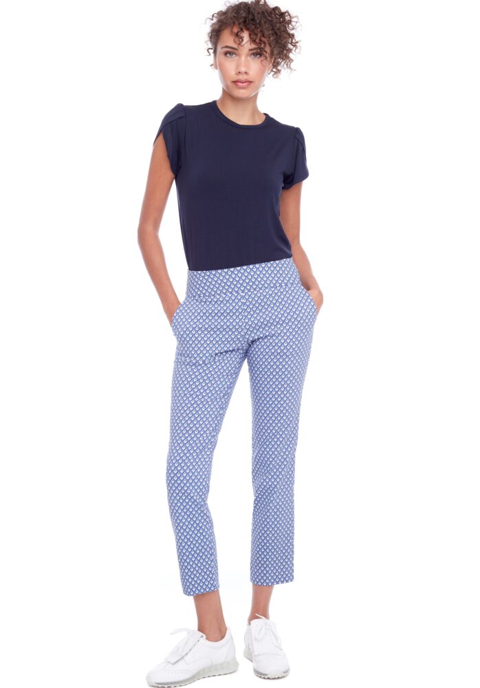 BLUE PEACOCK VENTED TECHNO ANKLE PANT - Swing Control