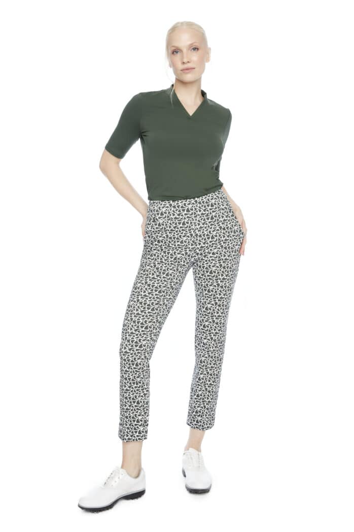 LEAVES CUFFED TECHNO ANKLE PANT