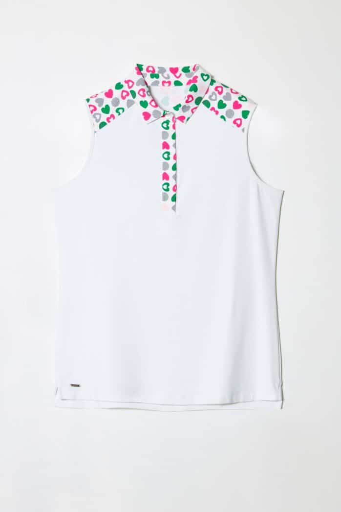 GREEN HEARTS SLEEVELESS VELOCITY TOP